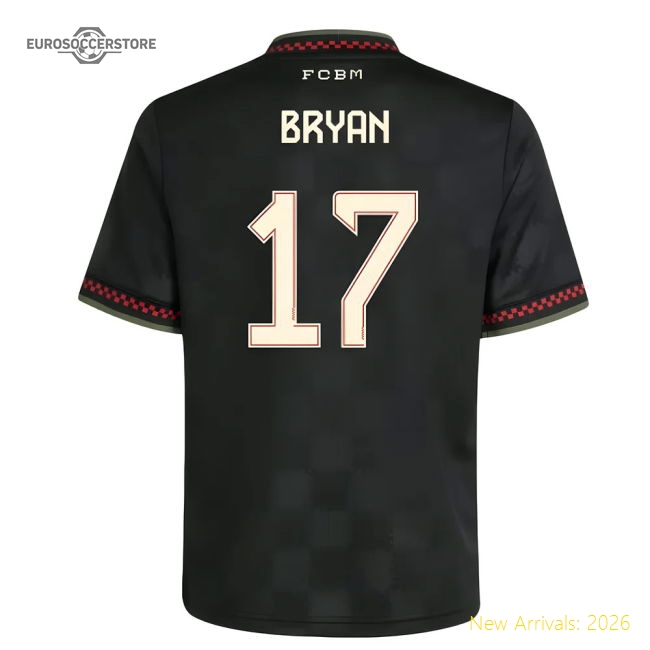 2025-2026 Bayern Munich Third Shirt (Kids) (Bryan 17)-Football Jersey Hub