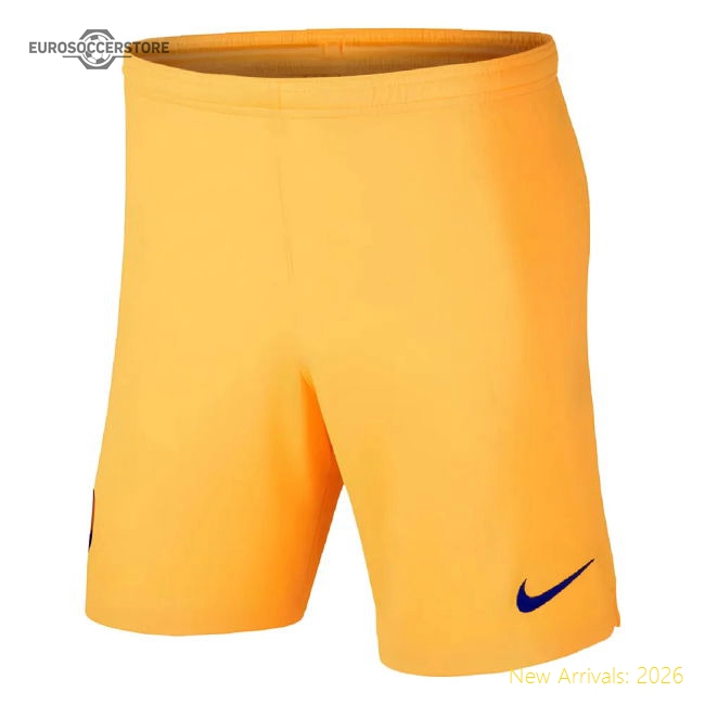 2019-2020 Barcelona Away Nike Football Shorts (Yellow)-Football Jersey Hub