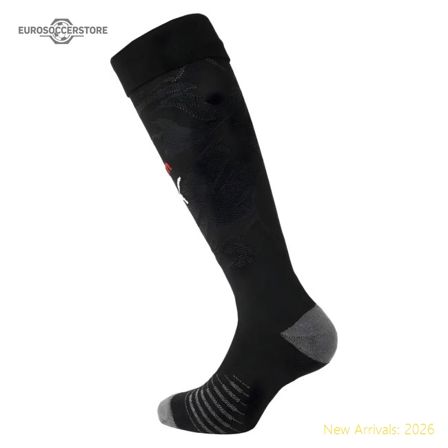 2025-2026 AC Milan Home Socks (Black)-Football Jersey Hub