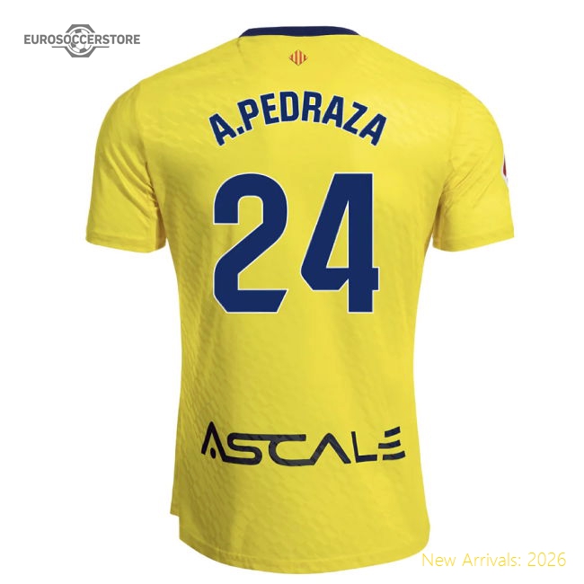 2025-2026 Villarreal Home Shirt (A.Pedraza 24)-Football Jersey Hub