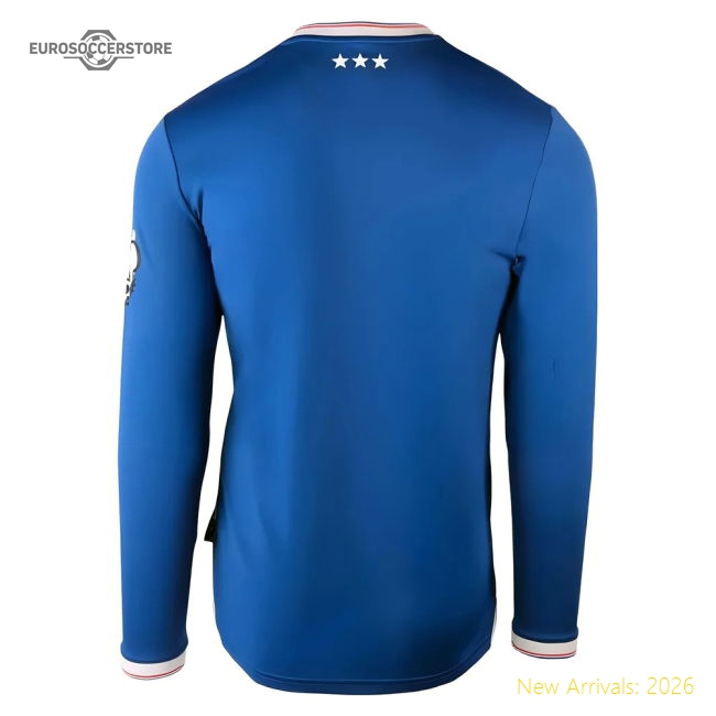 2025-2026 Ipswich Town Long Sleeve Home Shirt-Football Jersey Hub