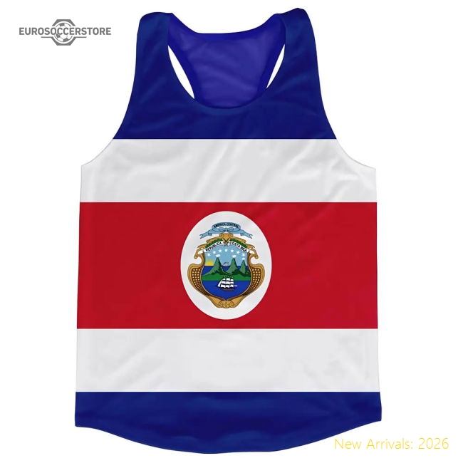 Costa Rica Flag Running Vest-Football Jersey Hub