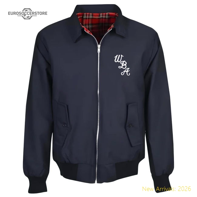 West Bromwich Albion Navy Harrington Jacket-Football Jersey Hub