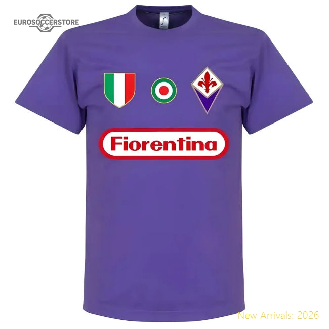 Fiorentina Batistuta 9 Team T-Shirt - Purple-Football Jersey Hub