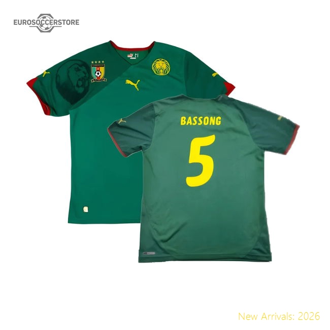 Cameroon 2010-11 Home Shirt ((Excellent) L) (Bassong 5)-Football Jersey Hub