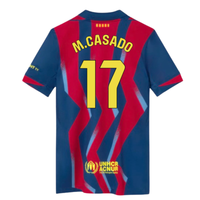 2025-2026 Barcelona Fourth Shirt (Kids) (M.Casado 17)-Football Jersey Hub