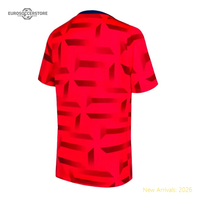 2024-2025 England Dri-FIT Pre-Match Shirt (Red)-Football Jersey Hub