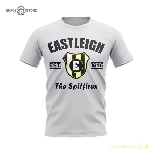 Eastleigh Established Football T-Shirt (White)-Football Jersey Hub