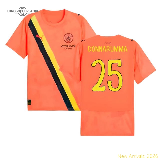 2025-2026 KIDSUPER x Manchester City CWC Shirt (Neon Sun) (Donnarumma 25)-Football Jersey Hub