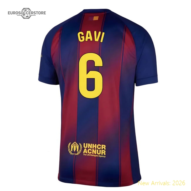 2025-2026 Barcelona Home Shirt (Gavi 6)-Football Jersey Hub