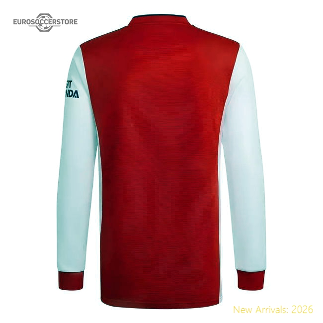 Arsenal 2021-2022 Long Sleeve Home Shirt-Football Jersey Hub