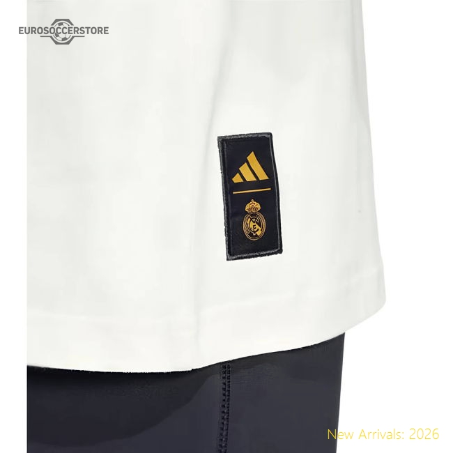2024-2025 Real Madrid UCL Heavy Cotton Tee (Off White)-Football Jersey Hub