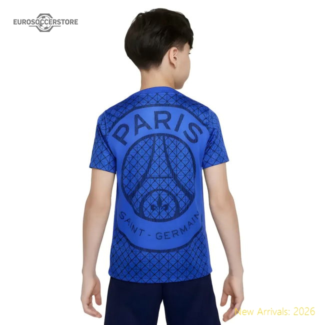 2025-2026 PSG Academy Pro Home Pre Match Shirt (Royal) - Kids-Football Jersey Hub