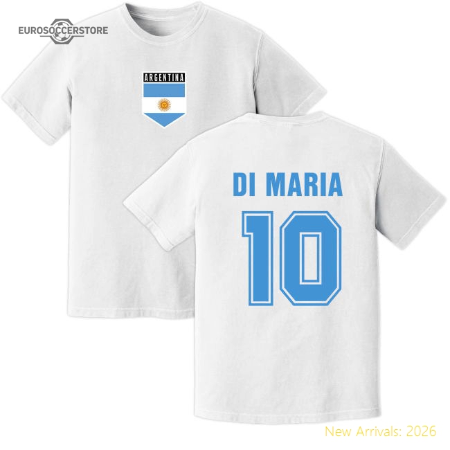 Di Maria Argentina Training Jersey (White)-Football Jersey Hub