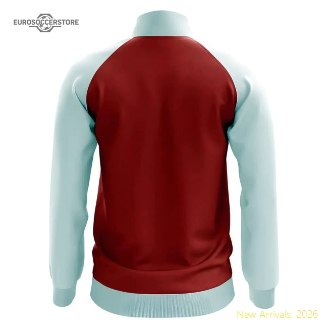 Airdrie Concept Football Track Jacket (Red)-Football Jersey Hub