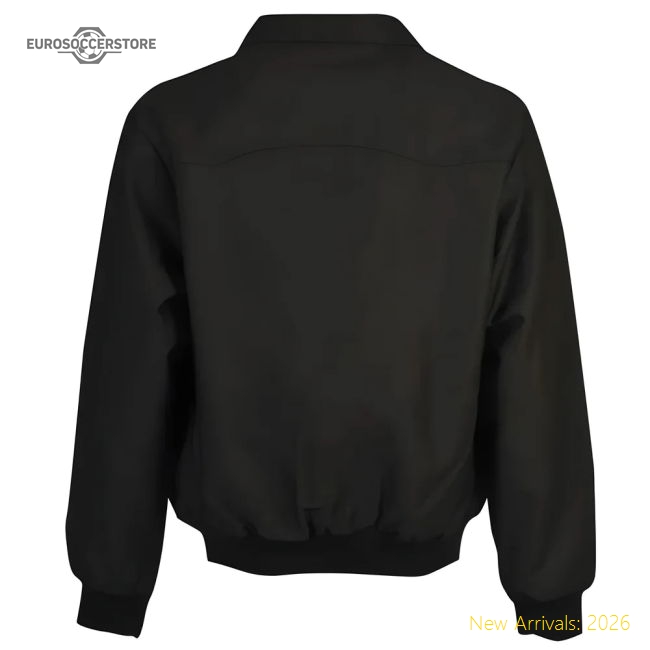 England 1980 Rugby Black Harrington Jacket-Football Jersey Hub