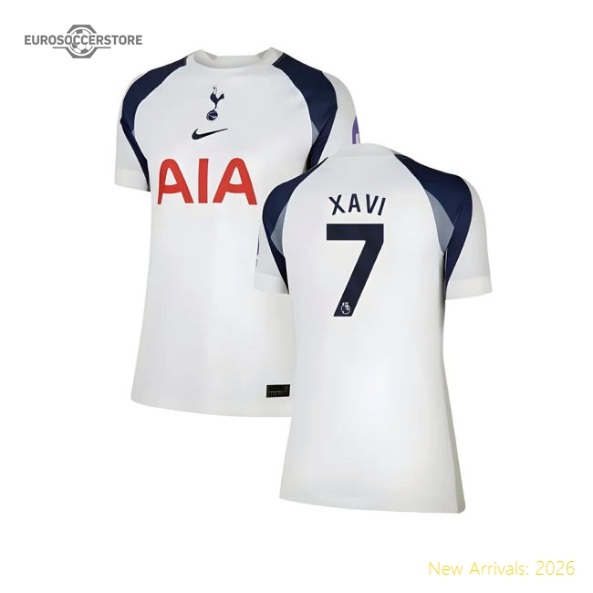 2025-2026 Tottenham Home Shirt (Womens) (Xavi 7)-Football Jersey Hub