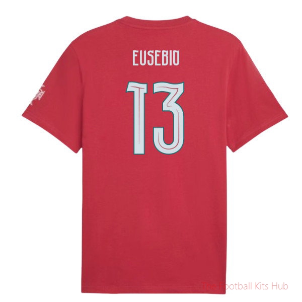 2026/27 Portugal FtblCulture Tee (Red) (Eusebio 13)