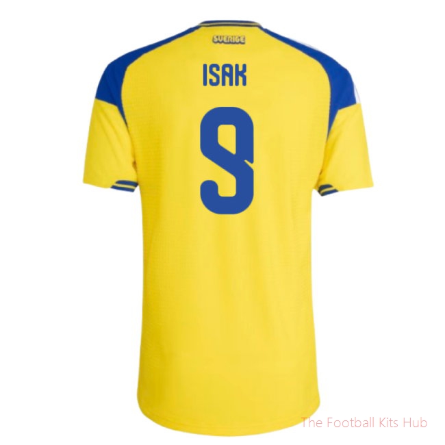 2026/27 Sweden Authentic Home Shirt (Isak 9)