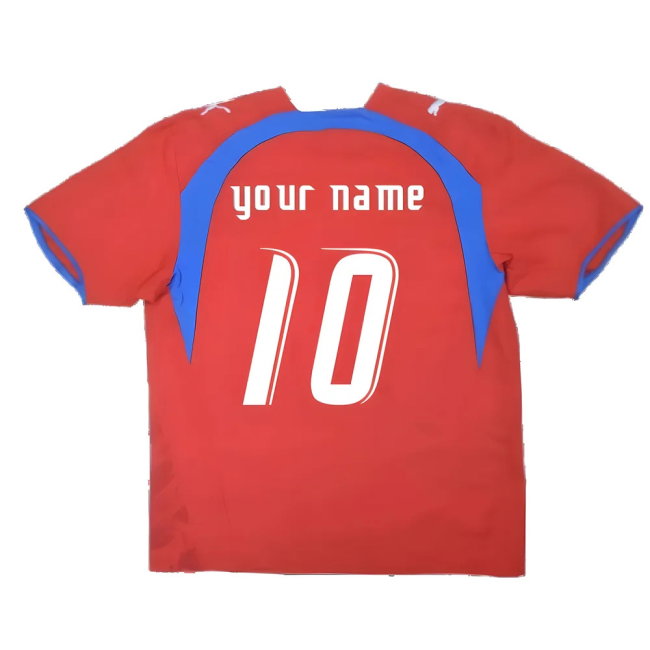 Czech Republic 2006-08 Home Shirt ((Very Good) L) (Your Name)-Football Jersey Hub