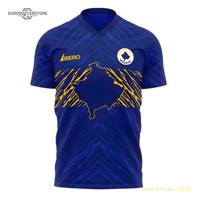 Kosovo 2025-2026 Home Concept Football Kit (Libero)-Football Jersey Hub