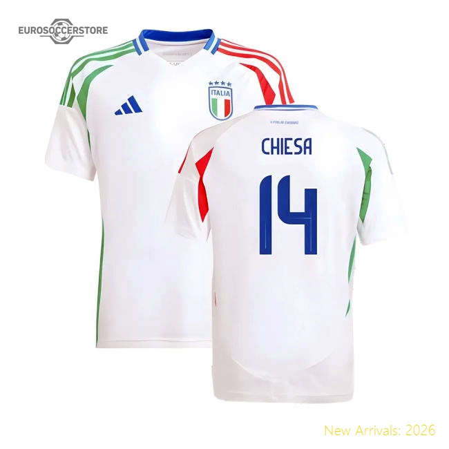 2024-2025 Italy Away Shirt (Kids) (CHIESA 14)-Football Jersey Hub