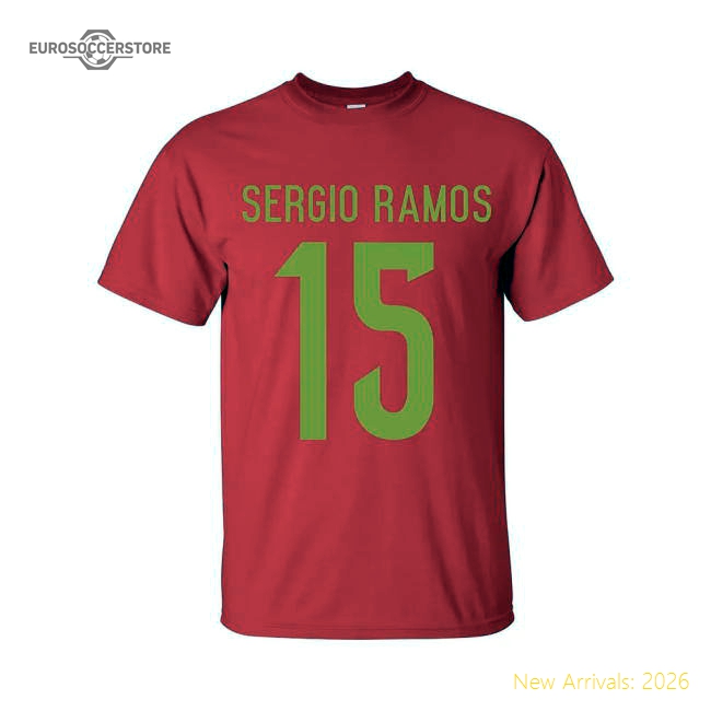 Sergio Ramos Spain Hero T-shirt (red)-Football Jersey Hub