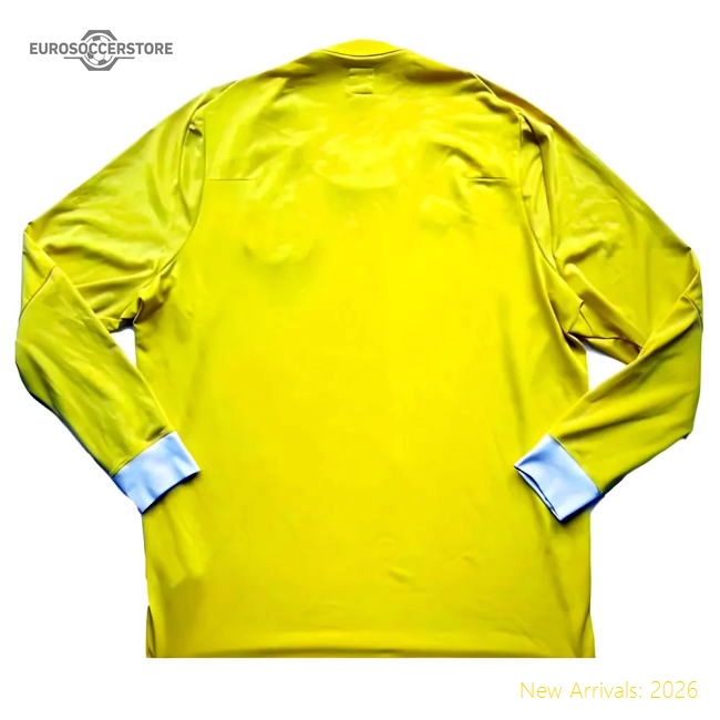 2010-2011 England Goalkeeper LS Shirt (Yellow) (Very Good)-Football Jersey Hub