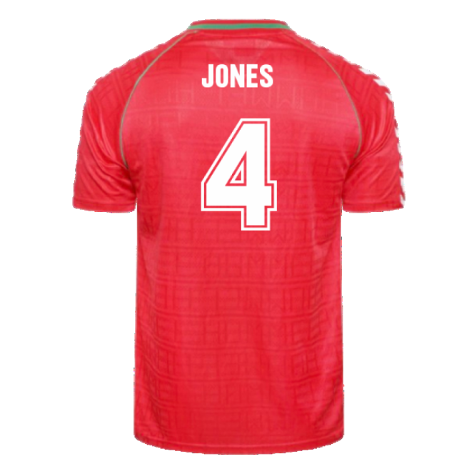 Wimbledon 1988-1989 Away Shirt Jones 4 Fan Training Essential Red Adults-Football Jersey Hub