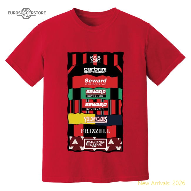 Bournemouth Sponsor History T-Shirt (Red)-Football Jersey Hub