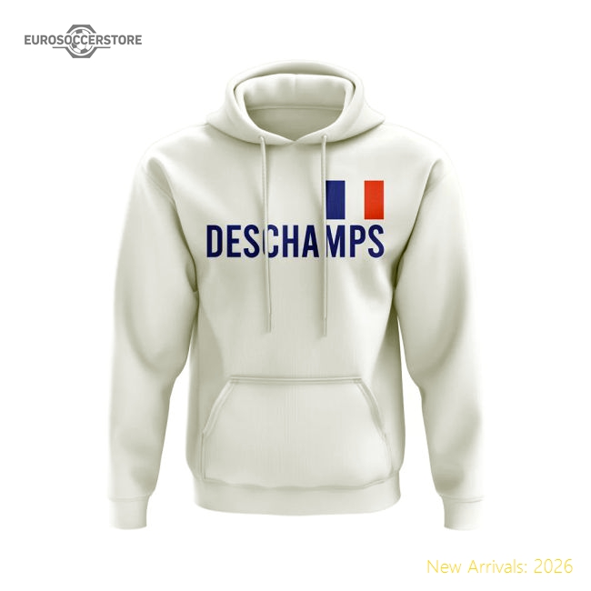 Didier Deschamps France Name Hoody (White)-Football Jersey Hub