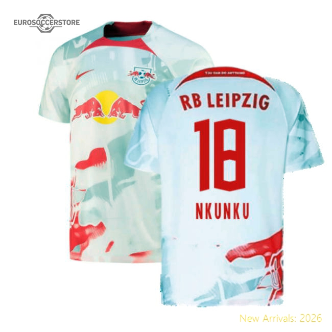 2022-2023 Red Bull Leipzig Home Shirt (White) (NKUNKU 18)-Football Jersey Hub