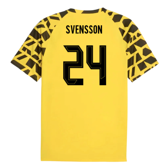 2025-2026 Borussia Dortmund Warm Up Jersey (Yellow) (Svensson 24)-Football Jersey Hub