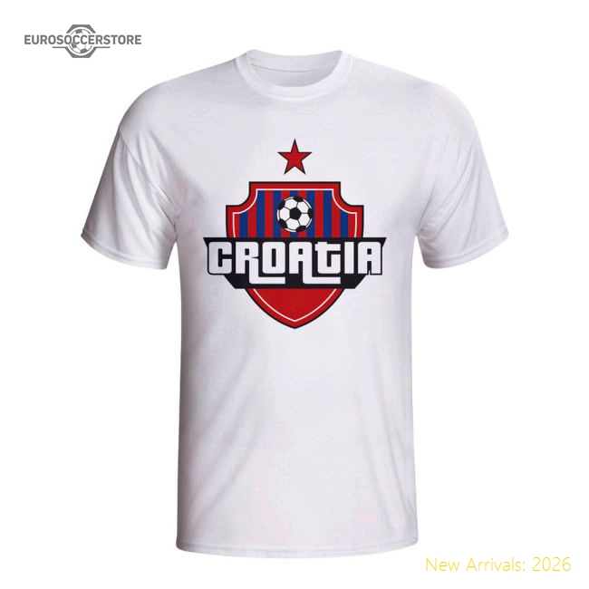 Croatia Country Logo T-shirt (white)-Football Jersey Hub