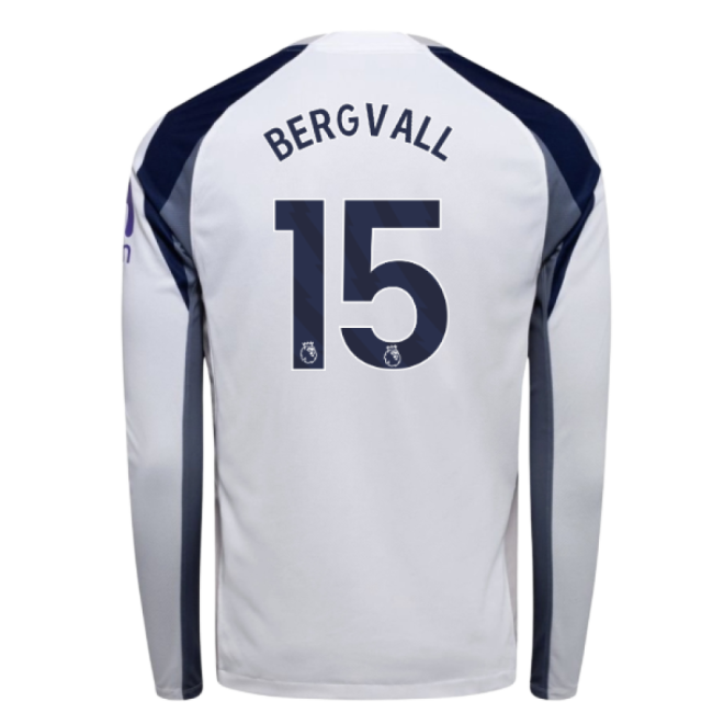2025-2026 Tottenham Long Sleeve Home Shirt (Bergvall 15)-Football Jersey Hub