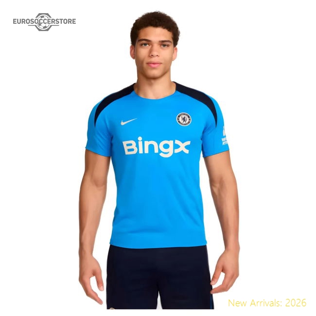 2024-2025 Chelsea Strike Dri-FIT Knit Shirt (Light Photo Blue)-Football Jersey Hub