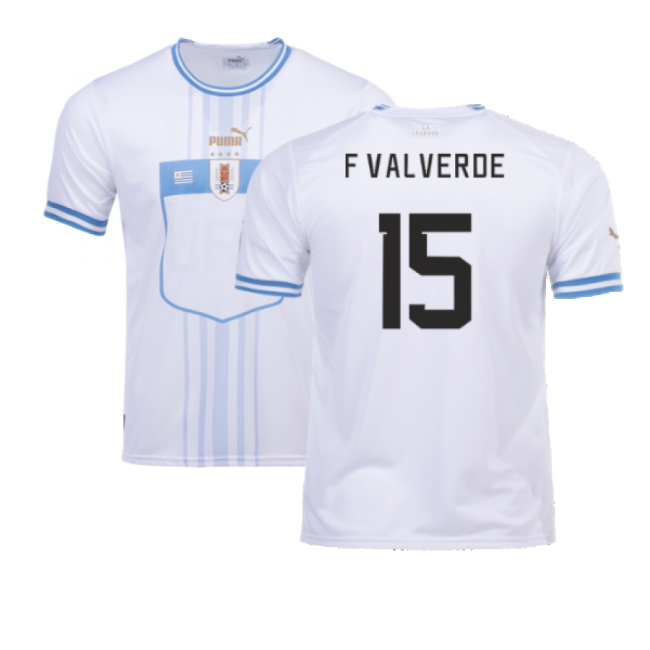 2022-2023 Uruguay Away Shirt (F Valverde 15)-Football Jersey Hub