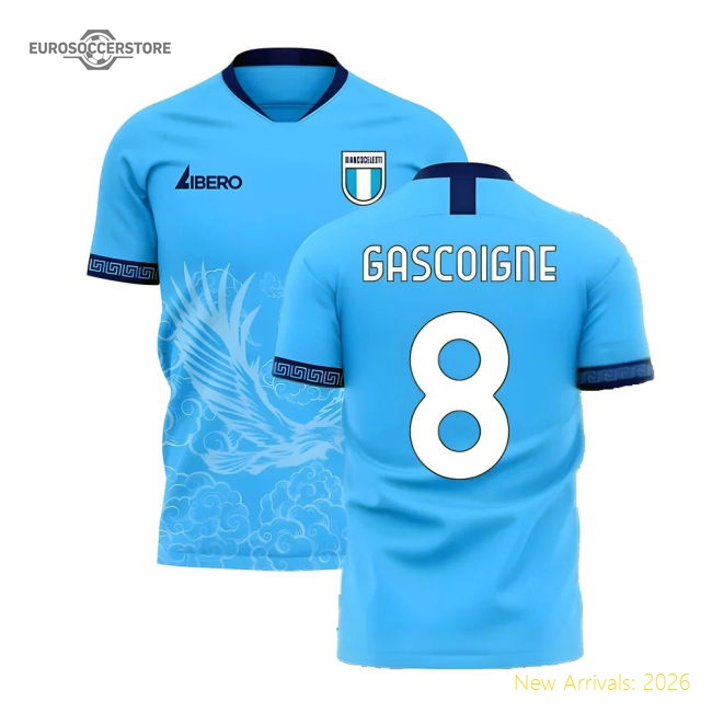 Lazio 2025-2026 Home Concept Football Kit (Libero) (Gascoigne 8)-Football Jersey Hub