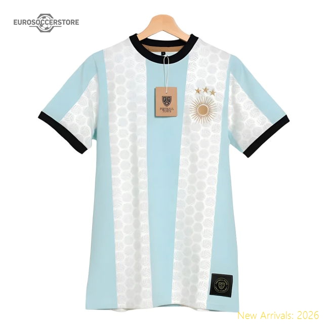 Argentina El Sol Ball Shapes Retro Shirt-Football Jersey Hub