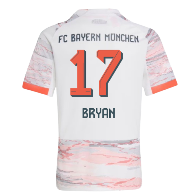 2025-2026 Bayern Munich Away Shirt (Kids) (Bryan 17)-Football Jersey Hub