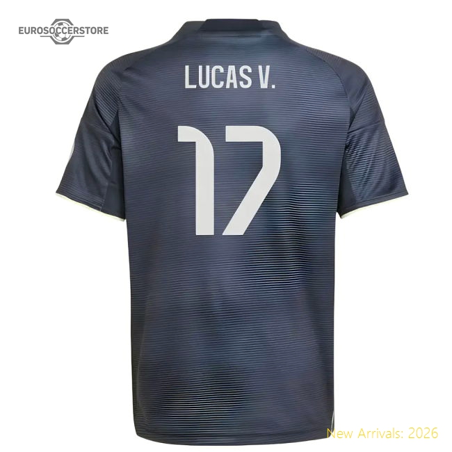 2025-2026 Real Madrid Away Shirt (Kids) (Lucas V. 17)-Football Jersey Hub