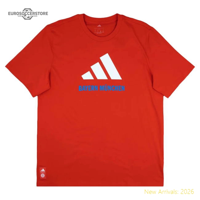 2025-2026 Bayern Munich Seasonal Graphic Tee (Red) (Lewandowski 9)-Football Jersey Hub