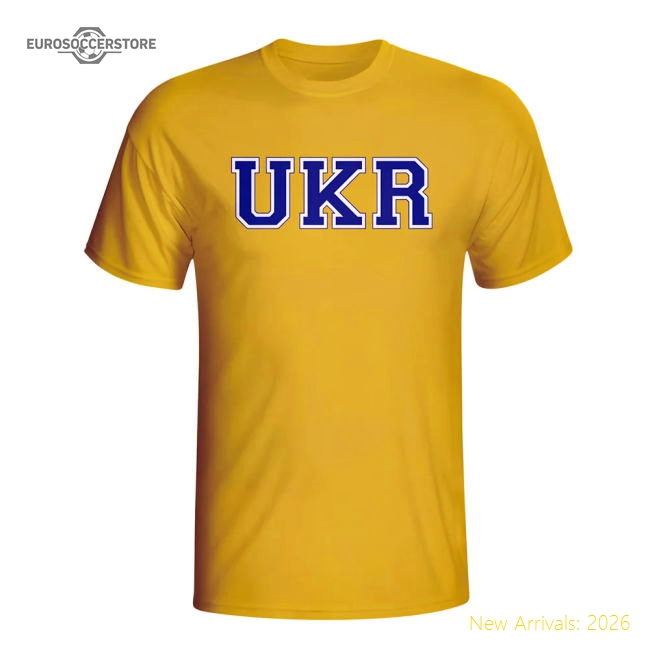 Ukraine Country Iso T-shirt (yellow) - Kids-Football Jersey Hub