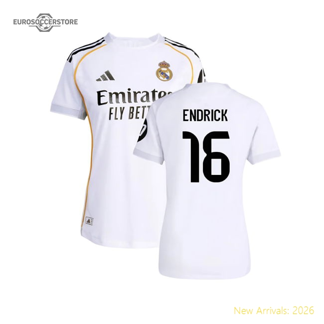 2025-2026 Real Madrid Authentic Home Shirt (Womens) (Endrick 16)-Football Jersey Hub