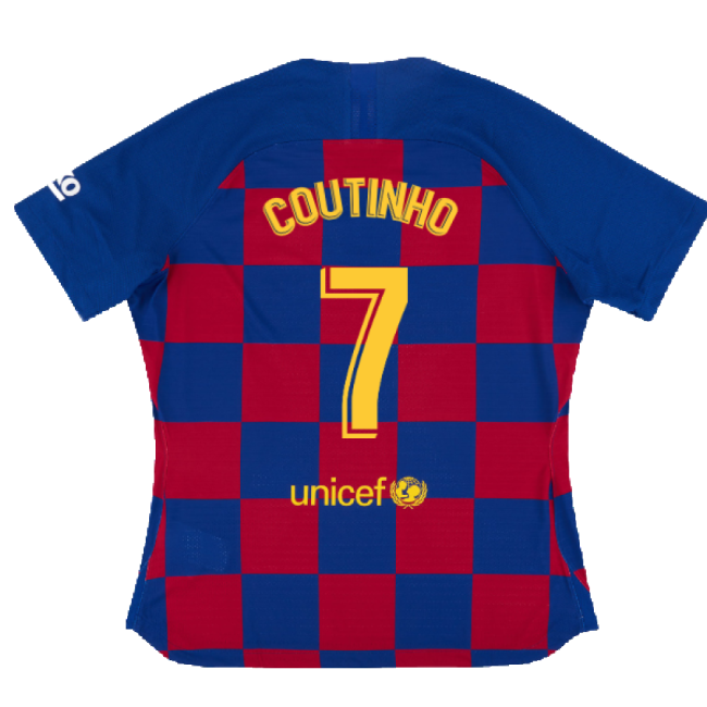 Barcelona 2019-20 Womens Home Shirt (Vaporkit) ((Excellent) S) (COUTINHO 7)-Football Jersey Hub