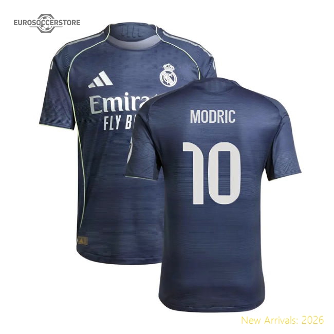 2025-2026 Real Madrid Authentic Away Shirt (Modric 10)-Football Jersey Hub