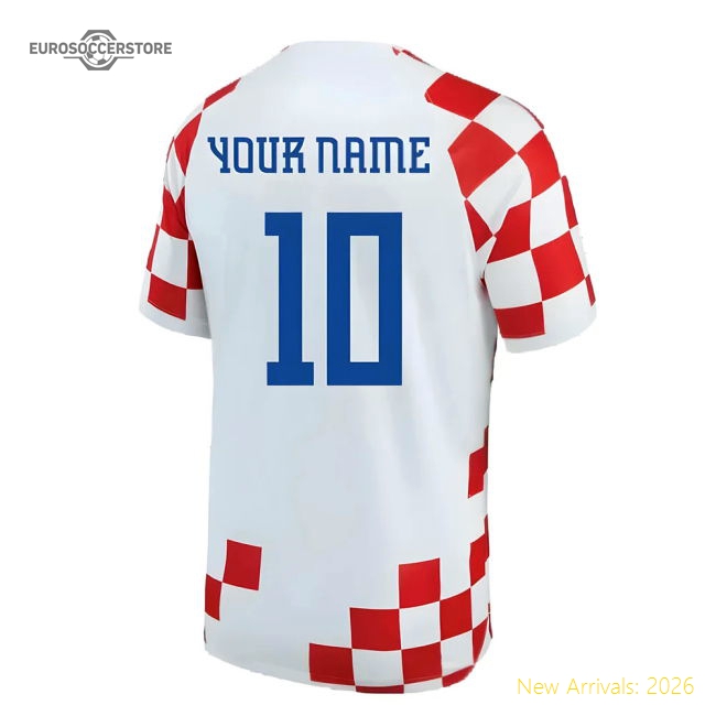2022-2023 Croatia Home Shirt (Your Name)-Football Jersey Hub