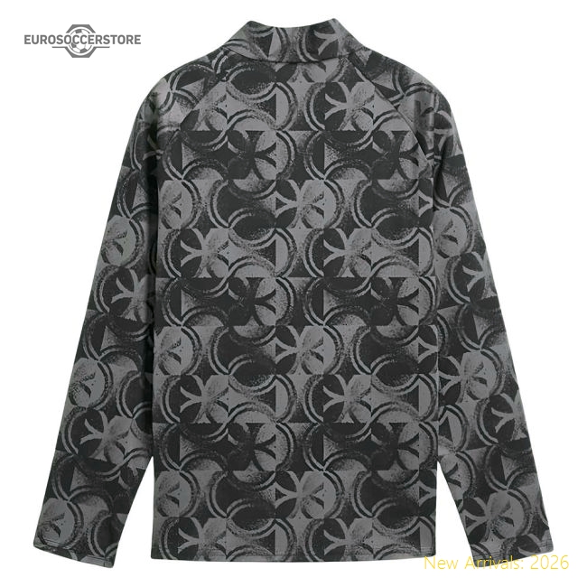 2025-2026 Man City Warm Up 1/4 Zip Top (Black) - Kids-Football Jersey Hub