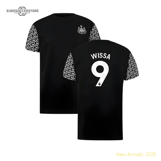 Newcastle Graphic T-Shirt (Black) (Wissa 9)-Football Jersey Hub