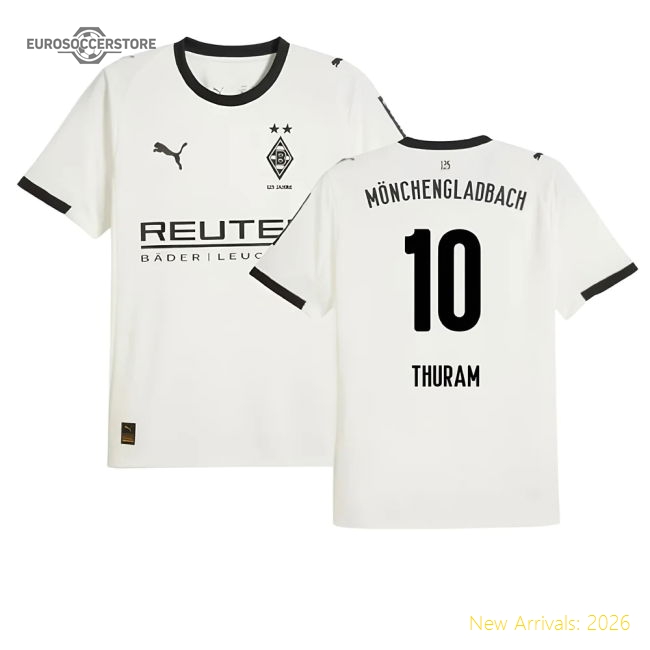 2025-2026 Borussia MGB Home Shirt (Thuram 10)-Football Jersey Hub